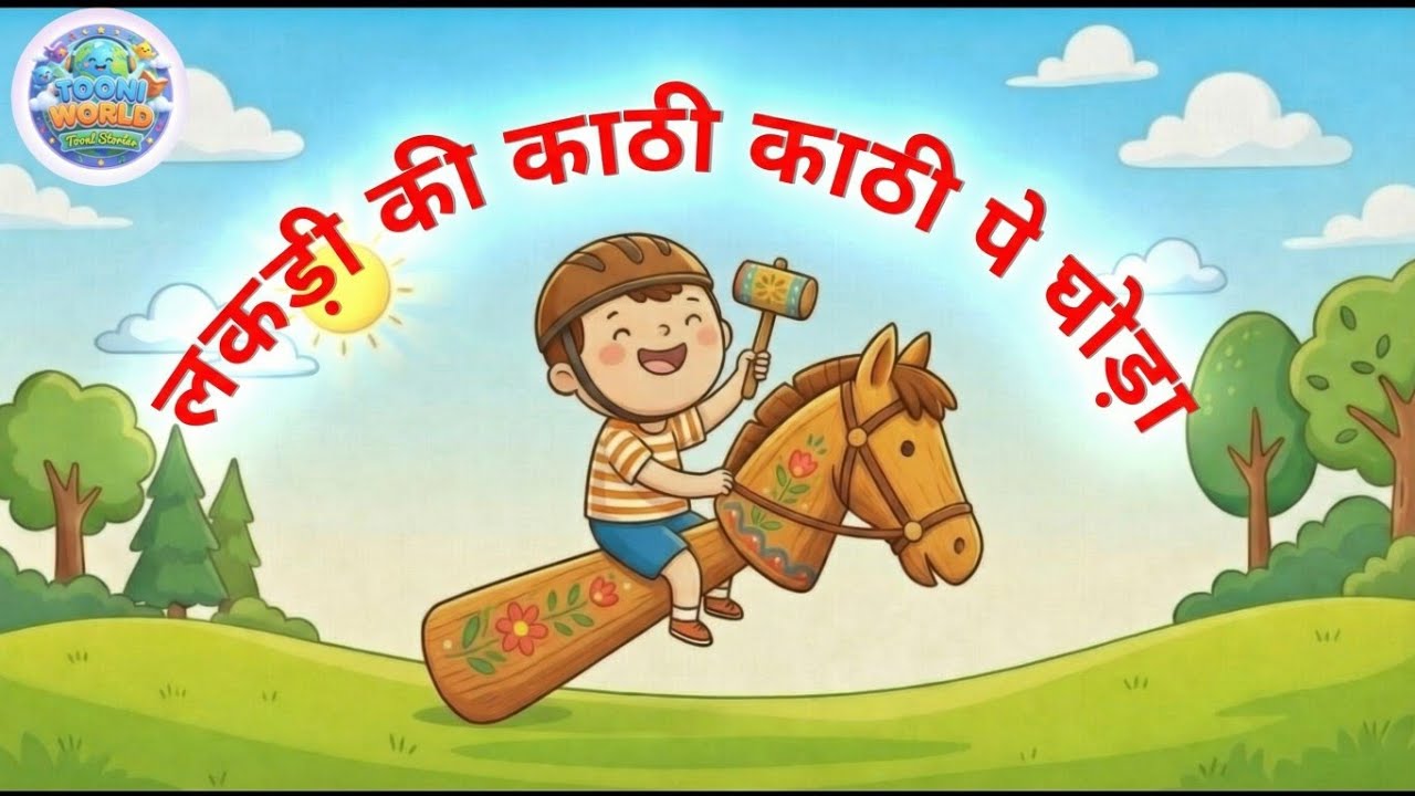 लकड़ी की काठी | Lakdi ki kathi kathi pe ghoda | kids | Hindi rhymes | Nursery Rhymes | #balgeet poem
