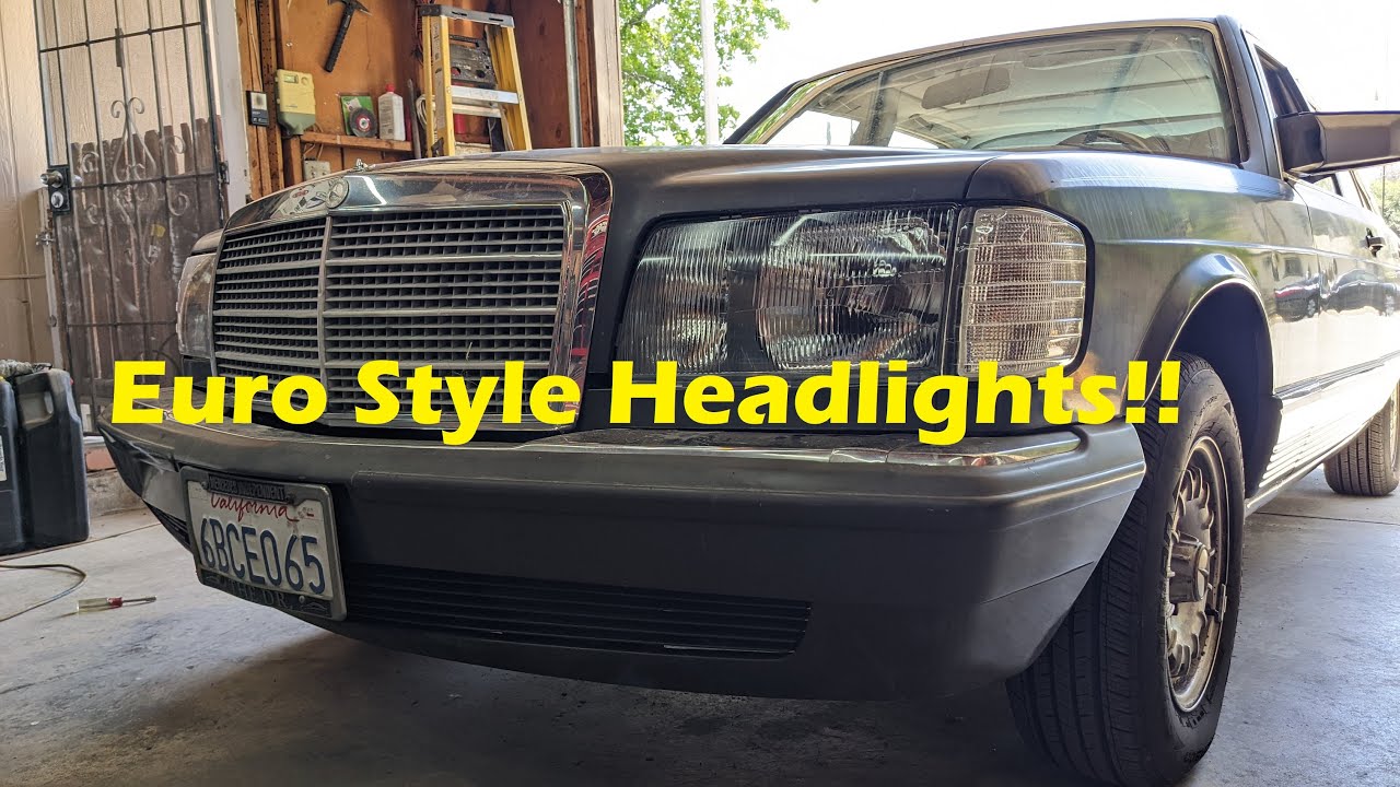 1984 Mercedes-Benz 300SD W126 Euro Headlight Upgrade