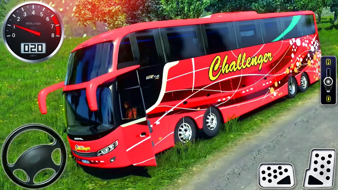Offroad Coach Bus Driving 2024 - Real Uphill Bus Drive 3D Simulator - Android GamePlay
