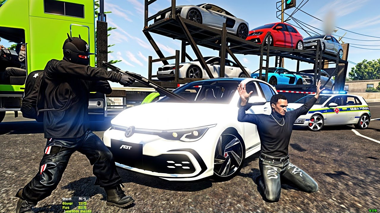 GTA Mzansi Ep26 - hijack heist with vw golf mk8 | the hustler lifestyle |