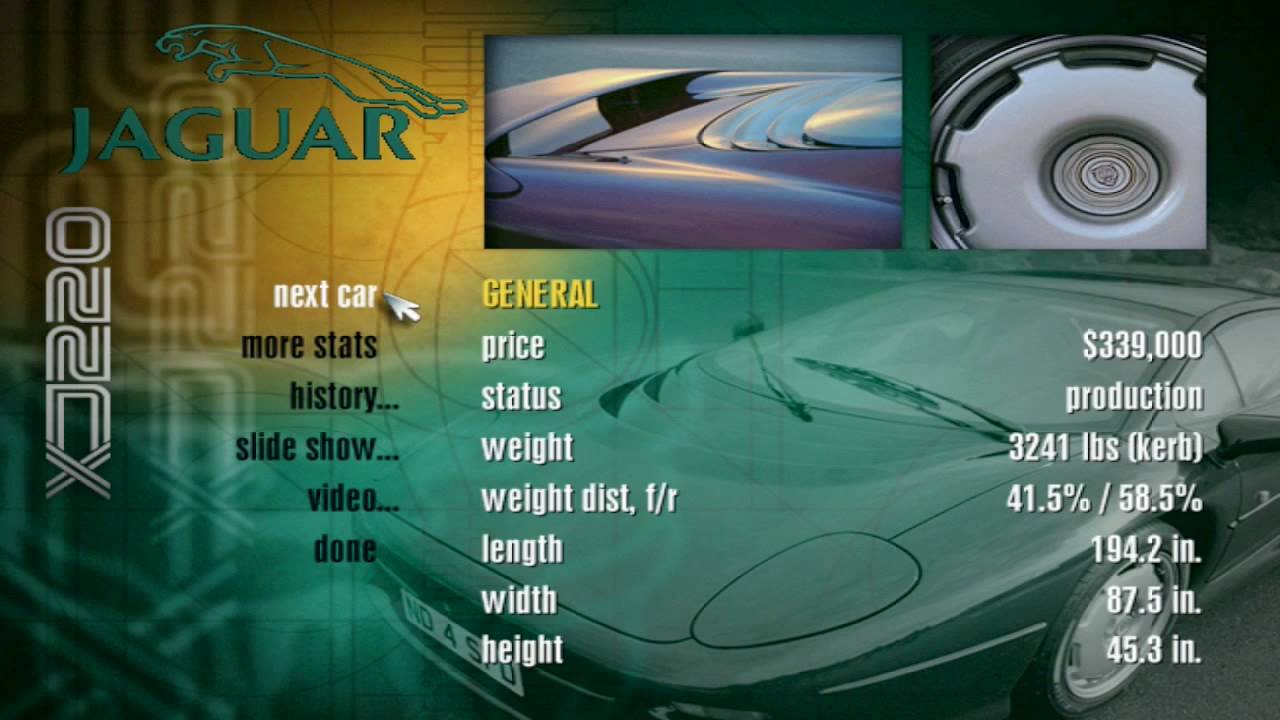 Need for Speed II SE - Jaguar XJ220 Showcase