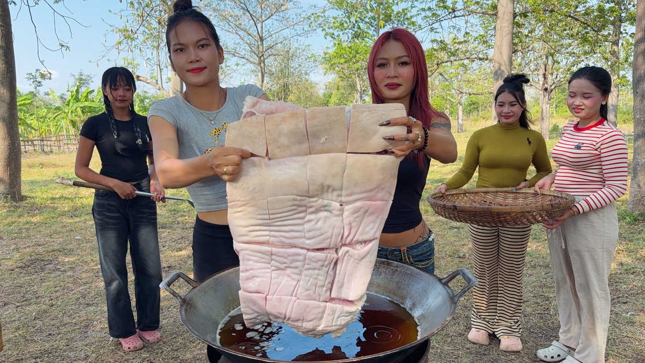 Amazing cooking deep fried pork recipe