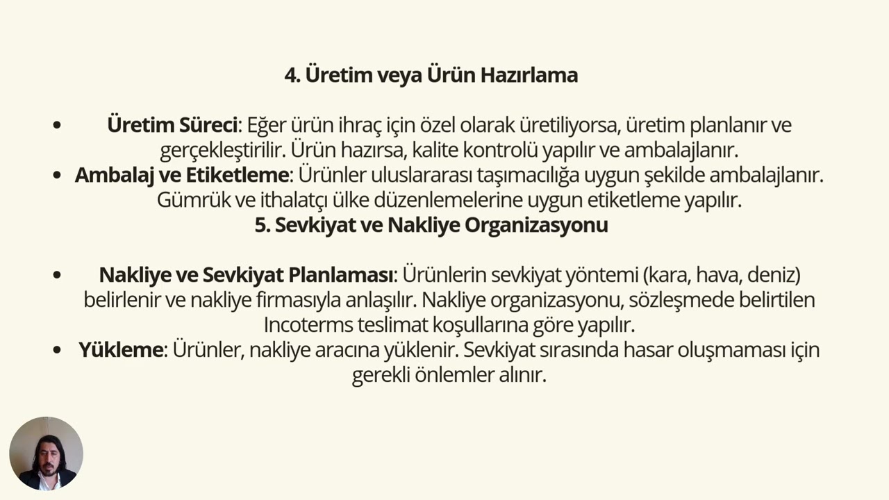 Ders8.1 - Bir İhracat Satış Operasyon S&uuml;reci Baştan Sona Nasıl İşler