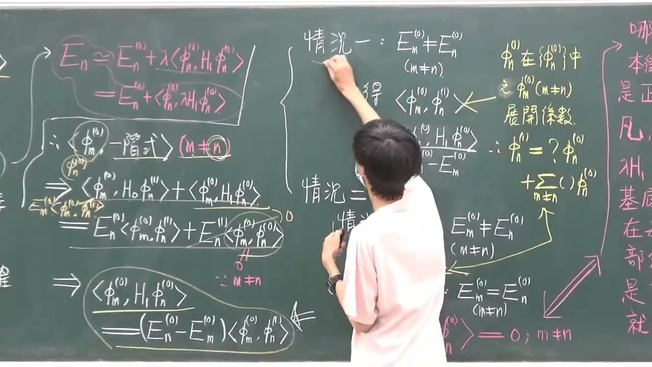 中興大學物理系 新量子物理(二)13-3定態微擾論的一階修正
