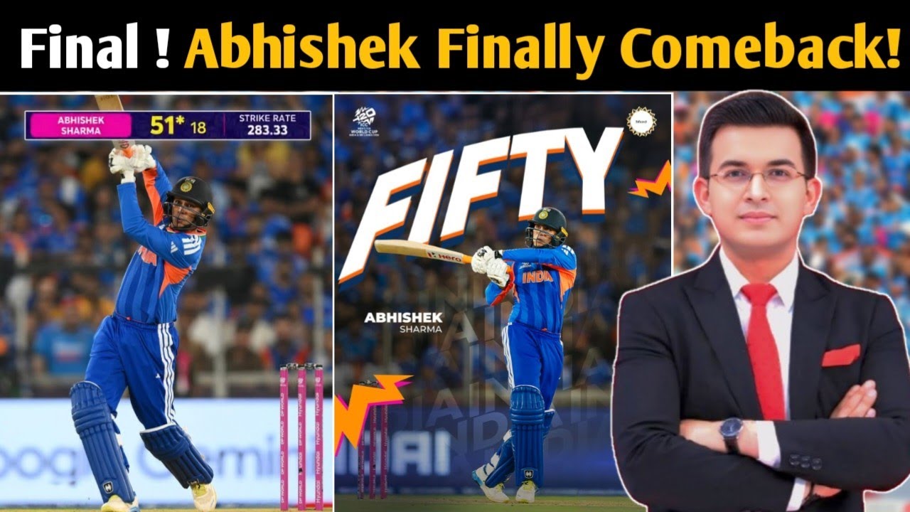 Abhishek Sharma Epic Comeback in T20 World Cup 2026 Final | 18 Ball Fifty vs New Zealand