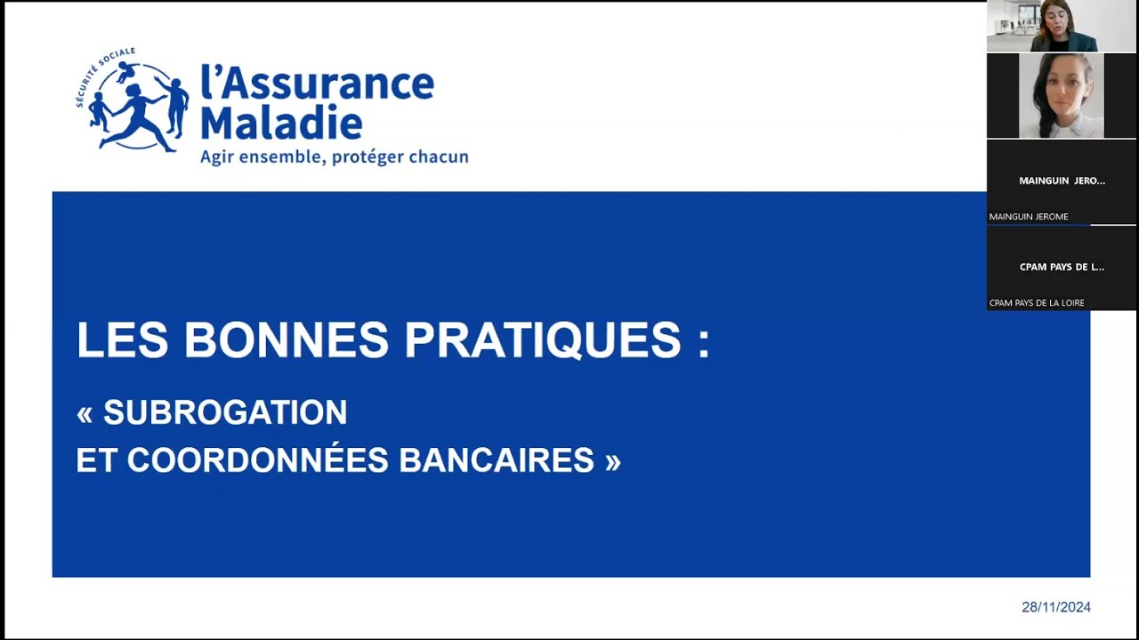 Webinaire - Les bonnes pratiques : Subrogation et coordonnées bancaires