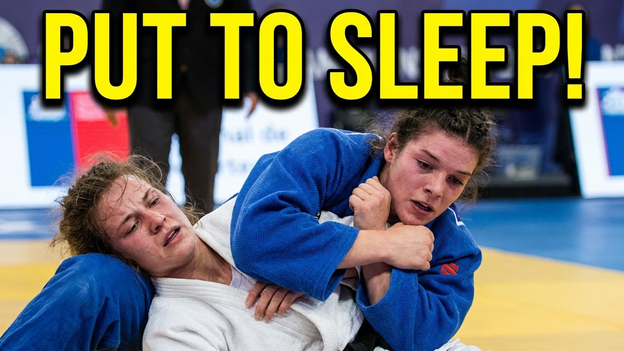 Put To Sleep Chokeout Sankaku - Canada vs Germany Women's Judo Newaza