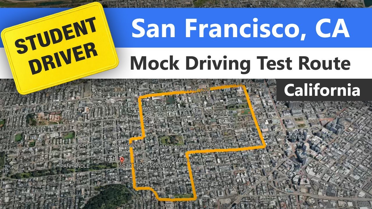 San Francisco Driving Test Route - Mock California DMV Route