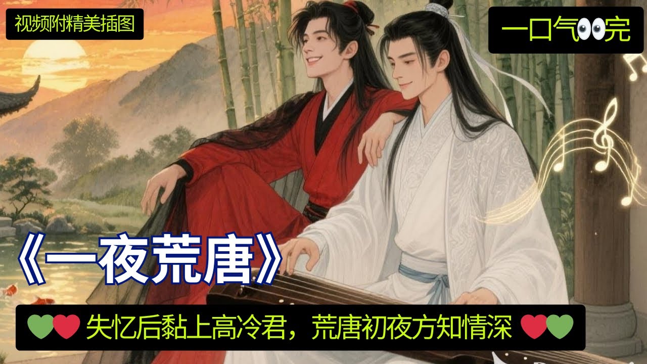 《一夜荒唐》 一口气看完 💚 烛火摇曳，月光如水。床帐轻轻晃动，映出两道交缠的身影。那个吻带着几分凶狠，像是要把人拆吃入腹。魏婴被吻得喘不过气，却不想逃。他搂着蓝湛的脖子，回应着他，把自己完全交付出去