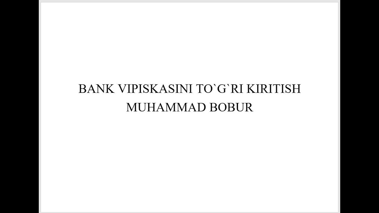 bank vipiskani to'g'ri kiritshni o'rganing  #1C  #MuhammadBobur