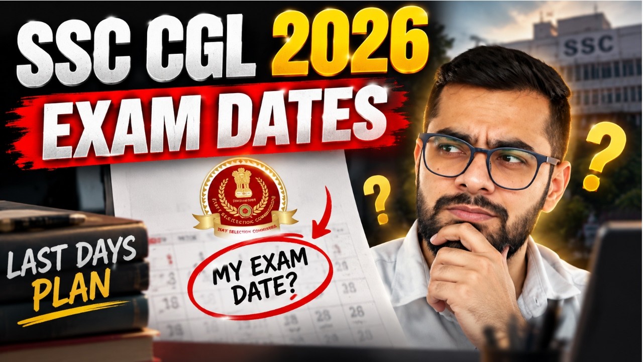 My SSC CGL 2026 Exam Date? 🚨 | My 