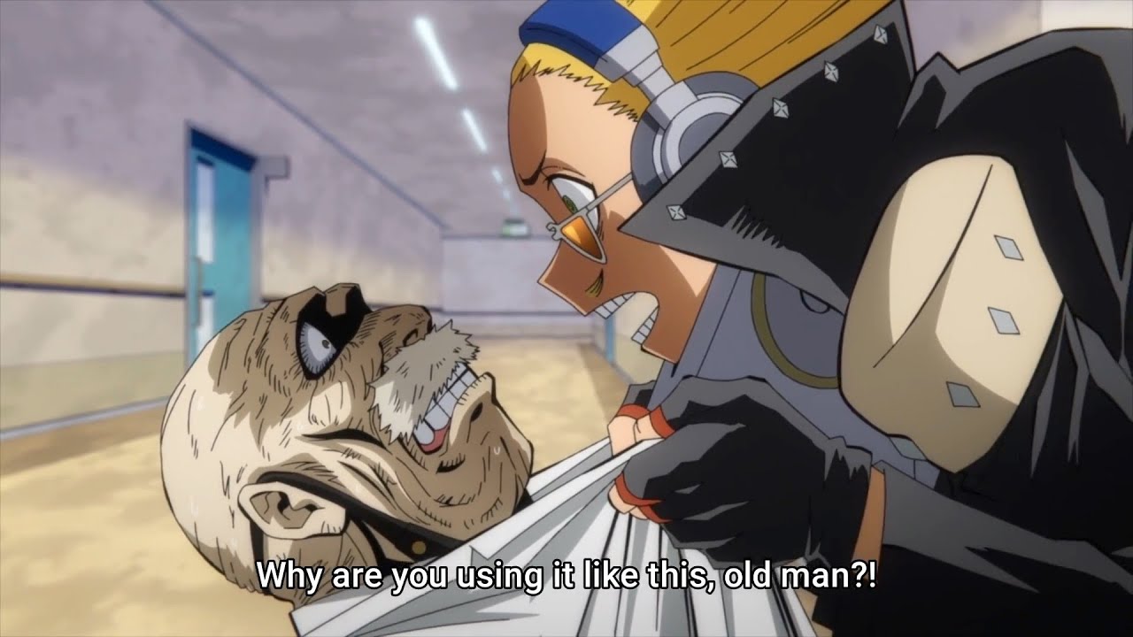 Endeavor and other heroes interrogate Garaki