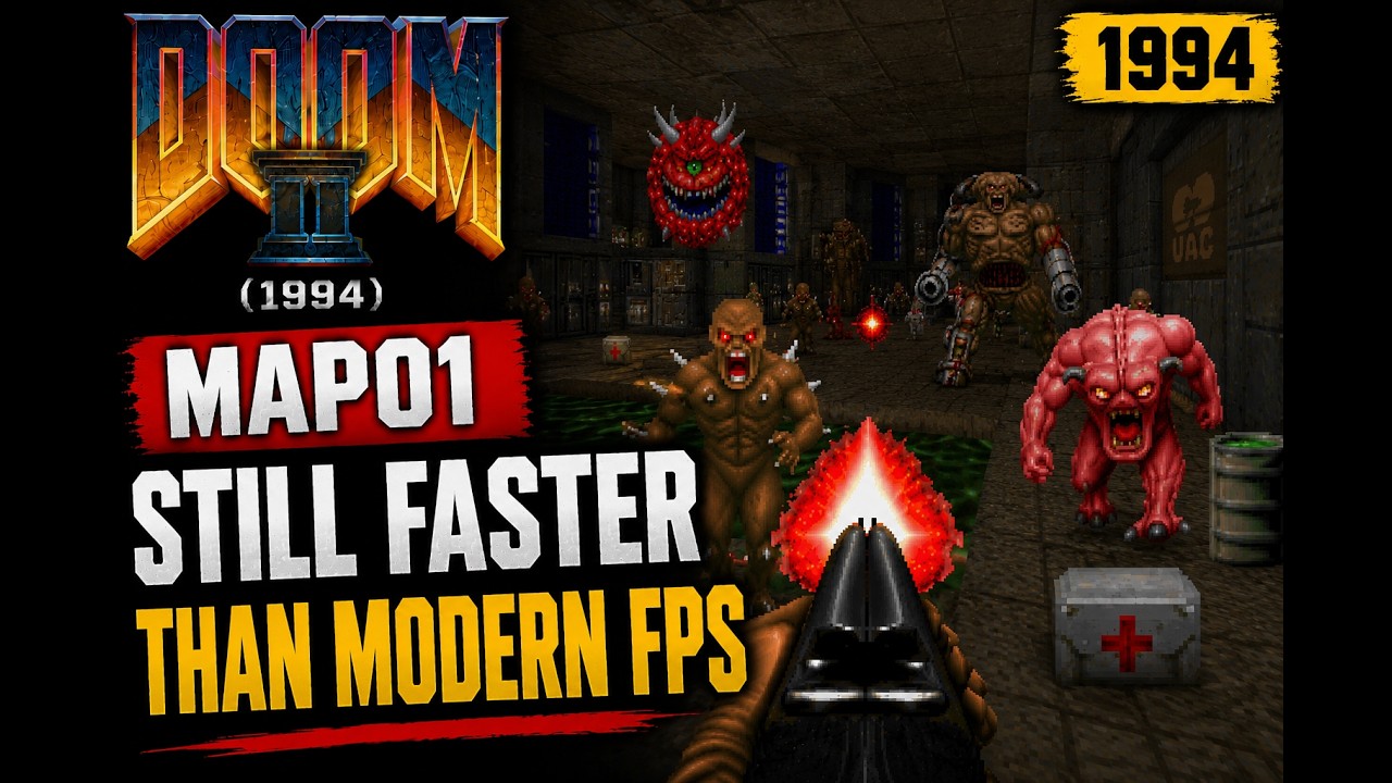 DOOM II (1994) | MAP01 | Still Faster Than Modern FPS