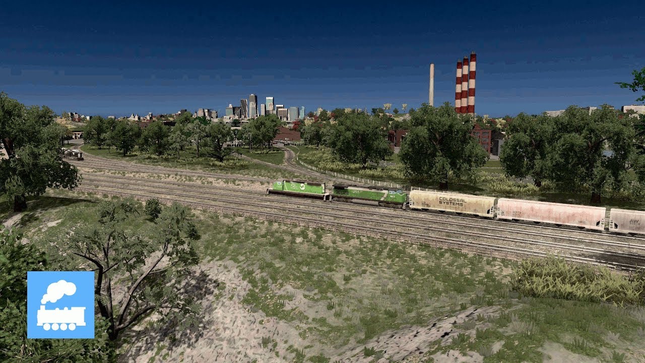 Cities: Skylines - CARGO TRAIN RIDE