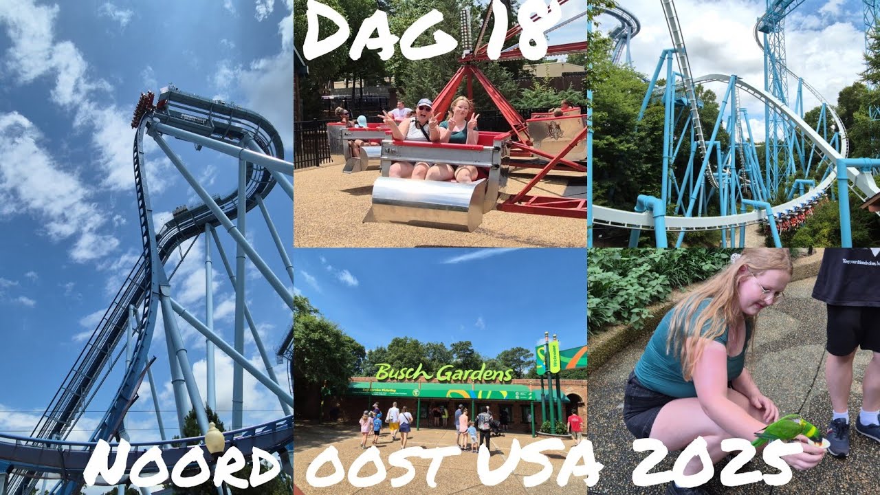 Noord oost USA juli 2025 dag 18, Busch gardens Williamsburg!