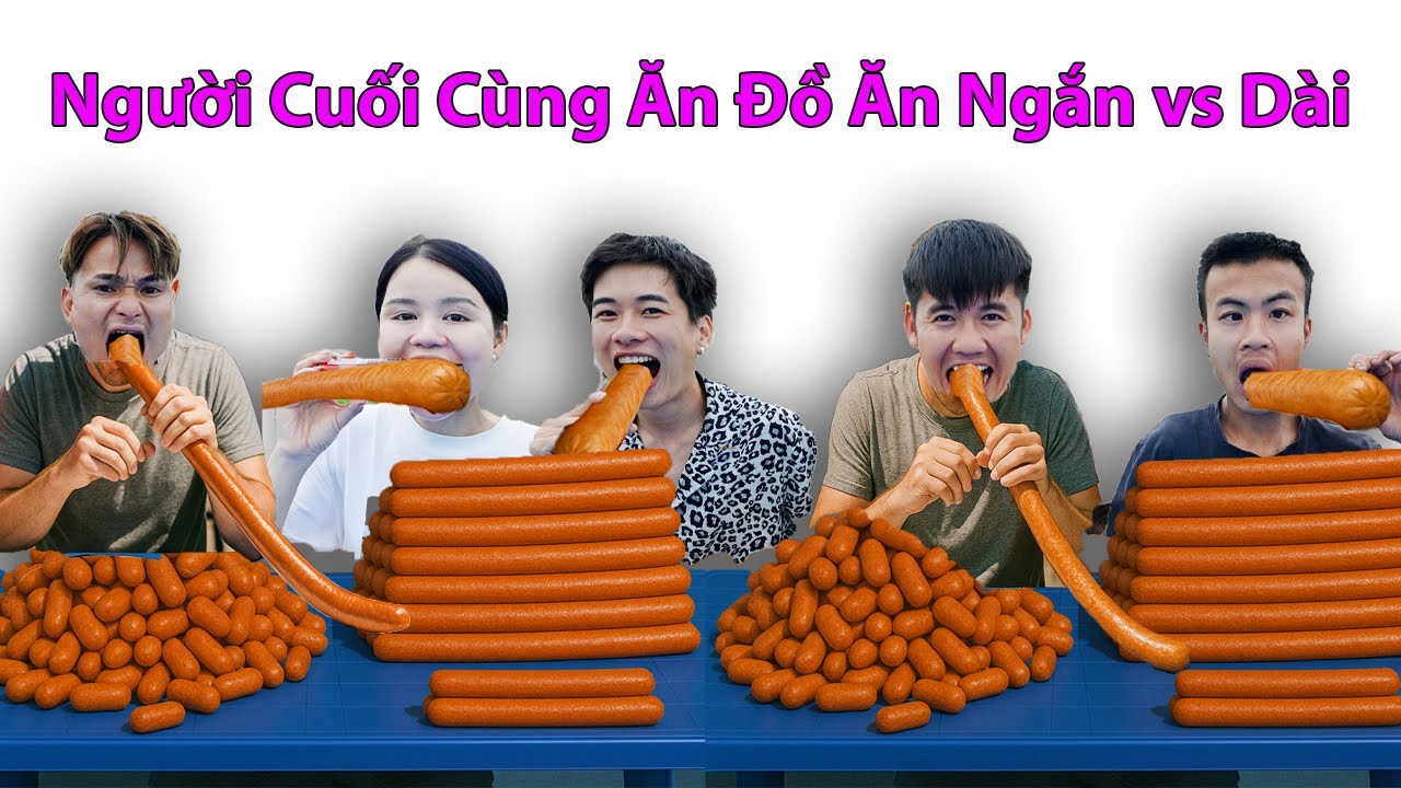 Hưng Troll | Thử Thách Người Cuối Cùng Ngừng Ăn Đồ Ăn Ngắn vs Đồ Ăn Dài Nhận 500$