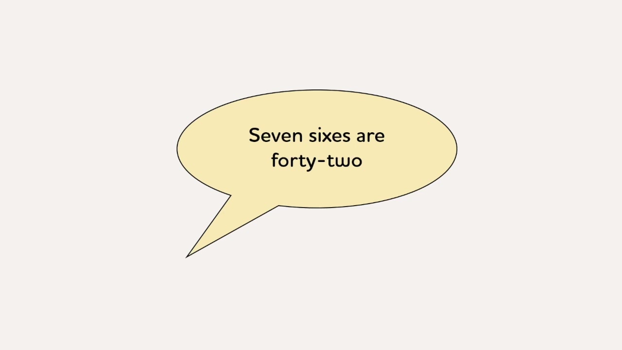 How we teach times tables
