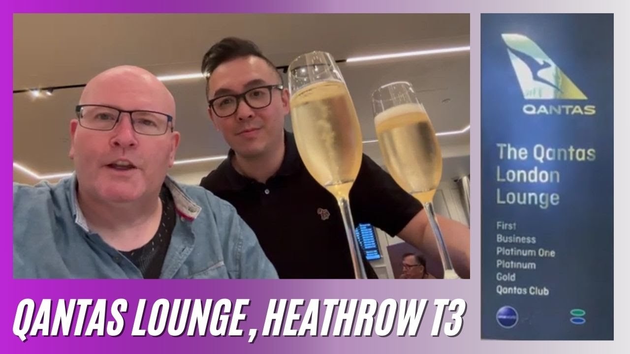 Qantas lounge at Heathrow Terminal 3