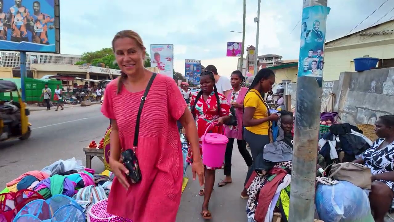 AMAZING NIGHT IN AFRICA STREET MARKET GHANA ACCRA MAKOLA