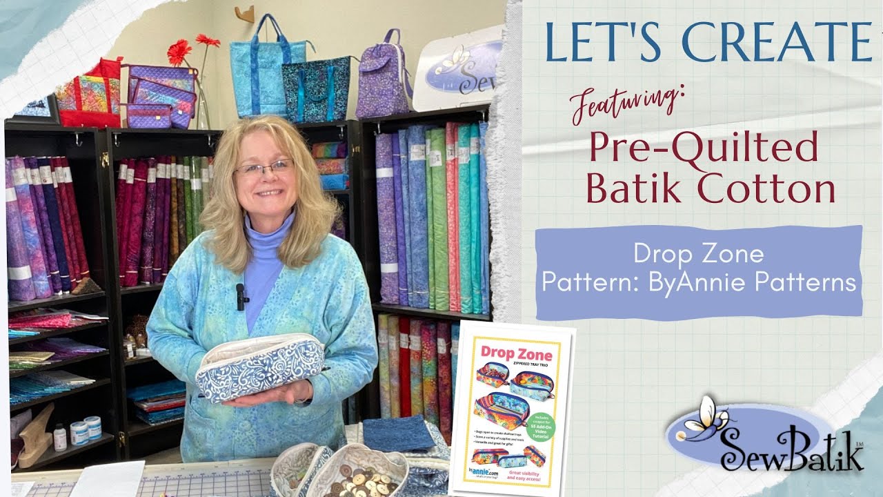 Let's Create: Drop Zone Zipper Tray Tutorial Featuring SewBatik Cotton