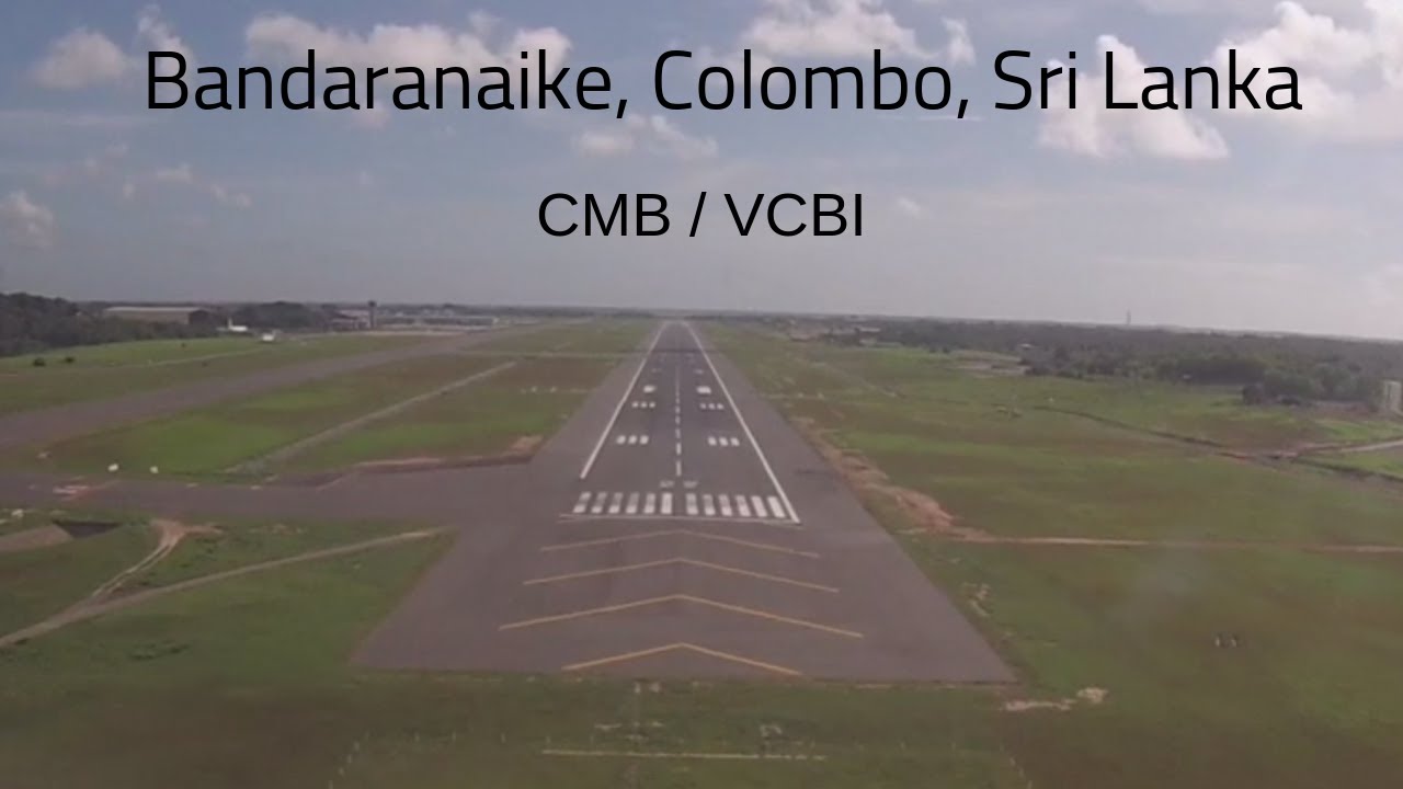 Cockpit view Boeing 757 landing at Colombo, Sri Lanka