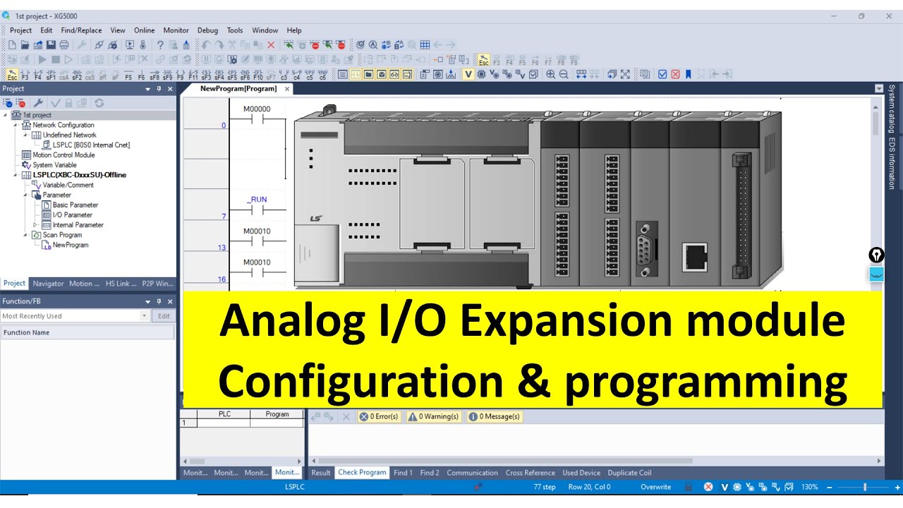 LS PLC Analog Output Card Configuration & Programming | XG5000 AO Module Tutorial