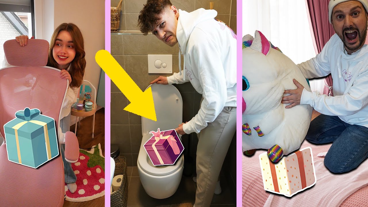 Ich habe geheime GESCHENKE im ganzen Haus verteilt!