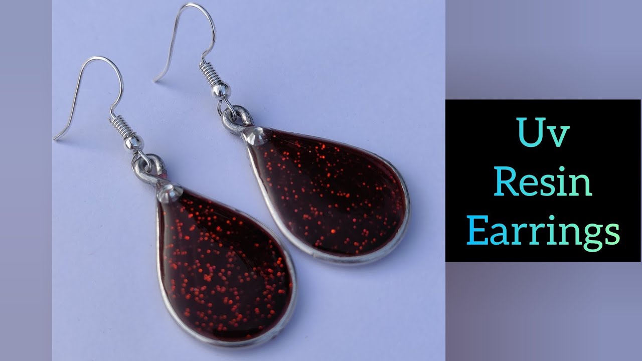 how to make uv resin earrings/resin diy earrings/resincrafts/resin art