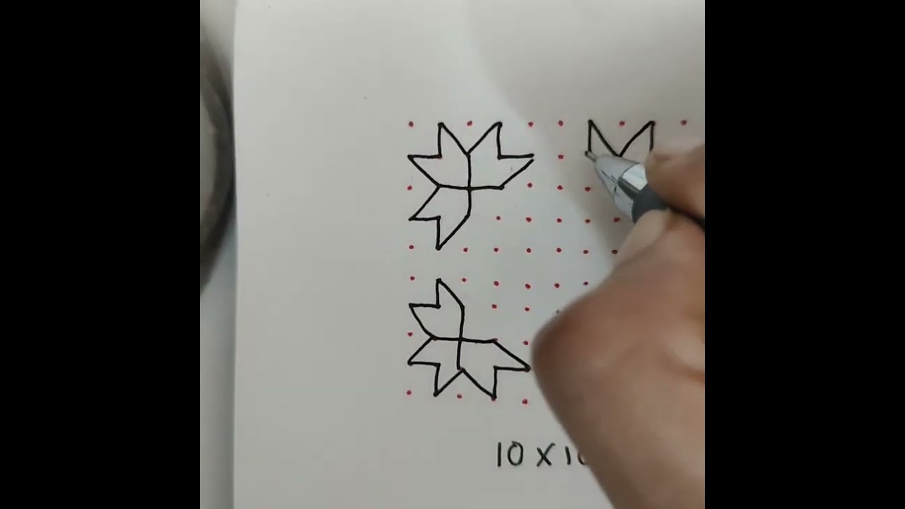 Easy 10x10 Dotted Rangoli  Simple Kolam Design for Beginners
