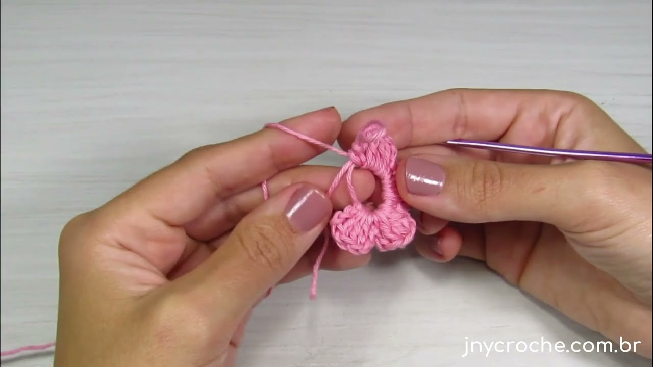 FLOR DE CROCH&Ecirc; MAIS R&Aacute;PIDA E F&Aacute;CIL DO MUNDO! APRENDA EM 5 MINUTOS! | JNY Croch&ecirc;