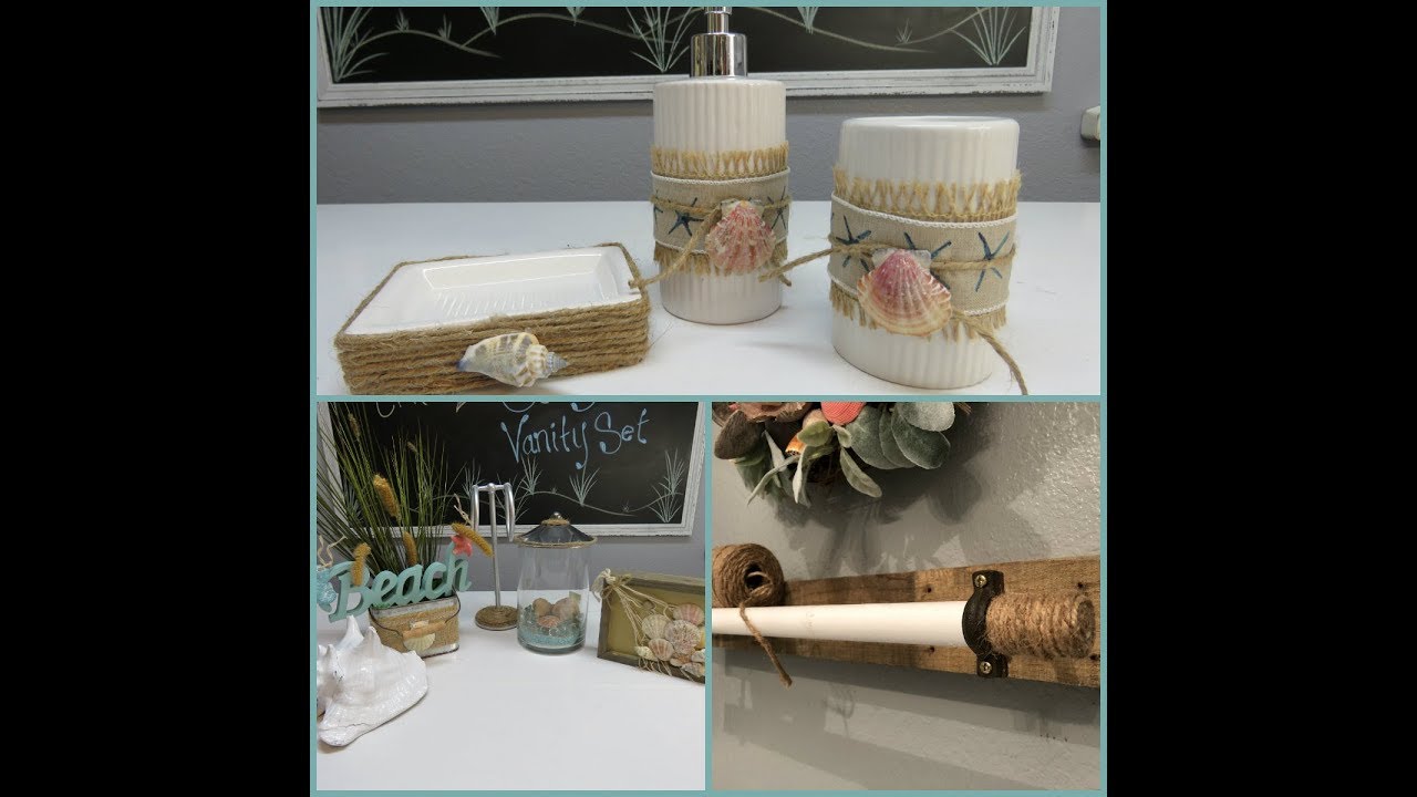 Tricia's Creations: SeaShell Vanity Set & More 2nd Bathroom Decor