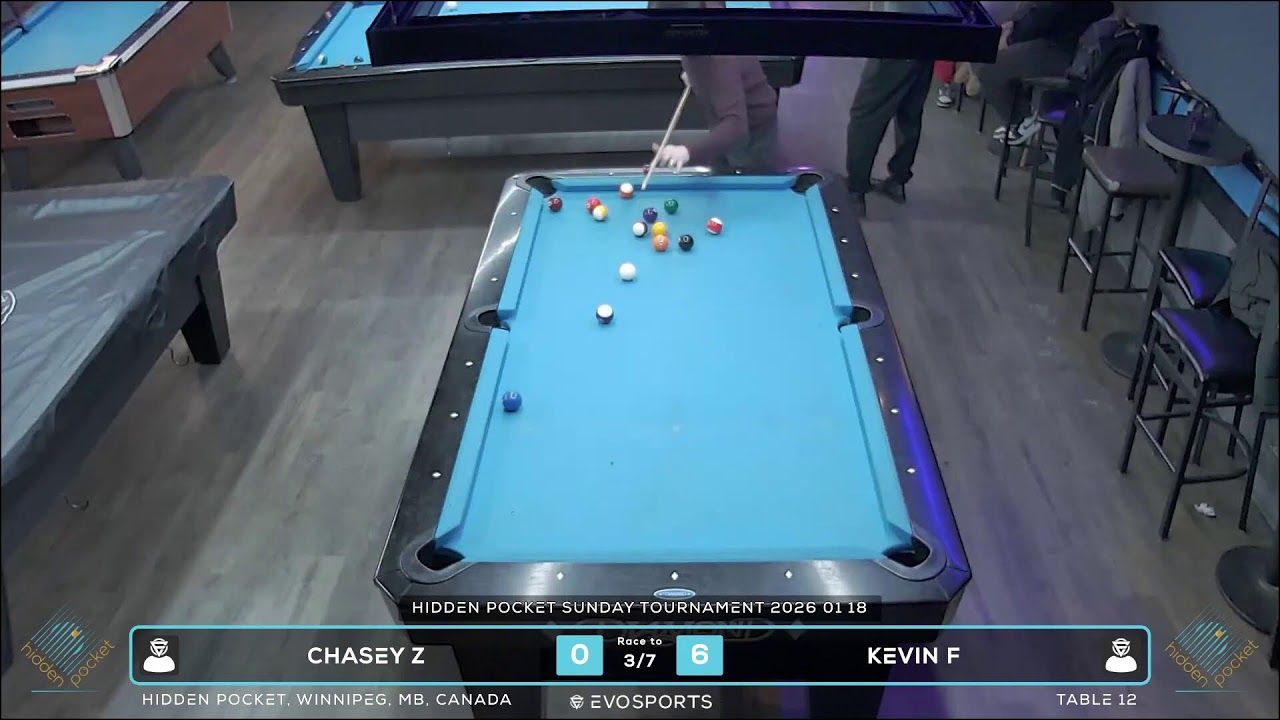 CHASEY Z vs KEVIN F - HIDDEN POCKET - TABLE 12 | EvoSports