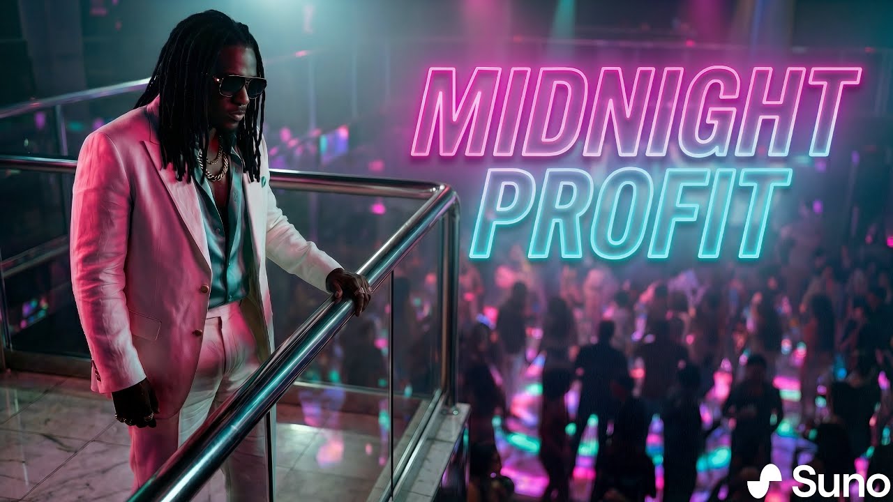Midnight Profit | Cinematic AI Rap Music Video | Neon Miami Vice Night