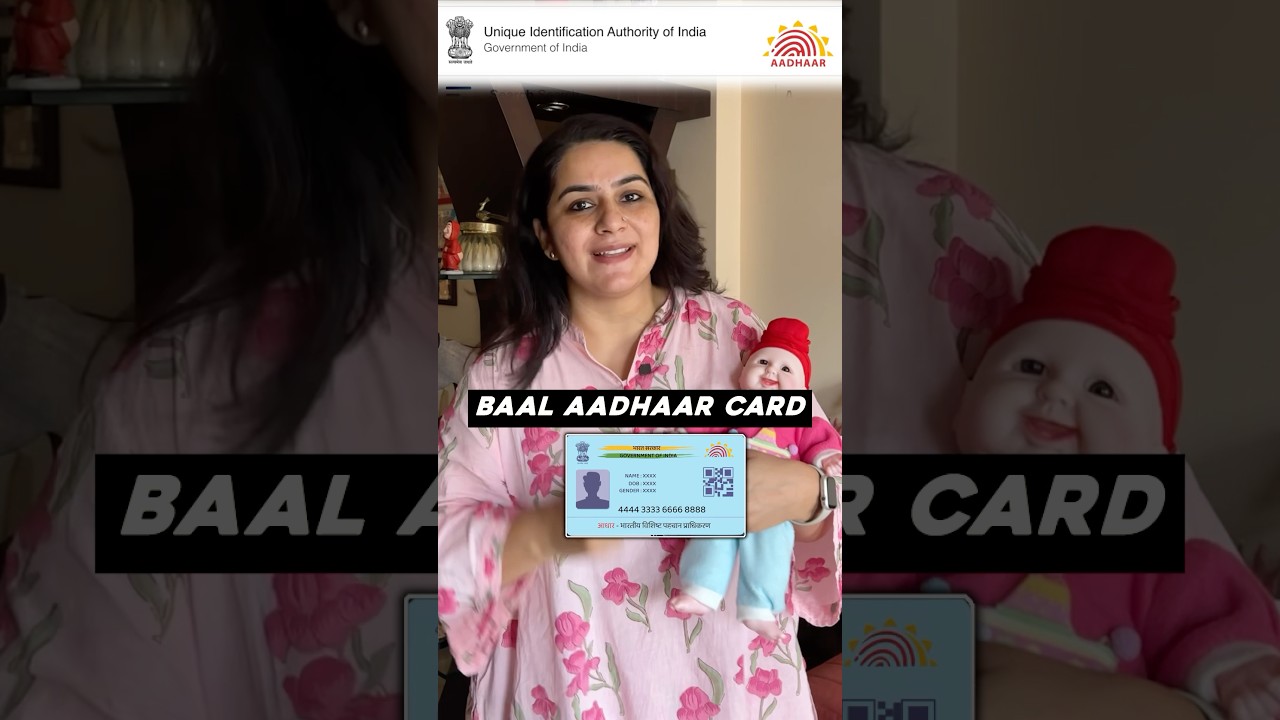 0-5 Years Baby Aadhaar Card | Baal Aadhaar Card Apply #shorts