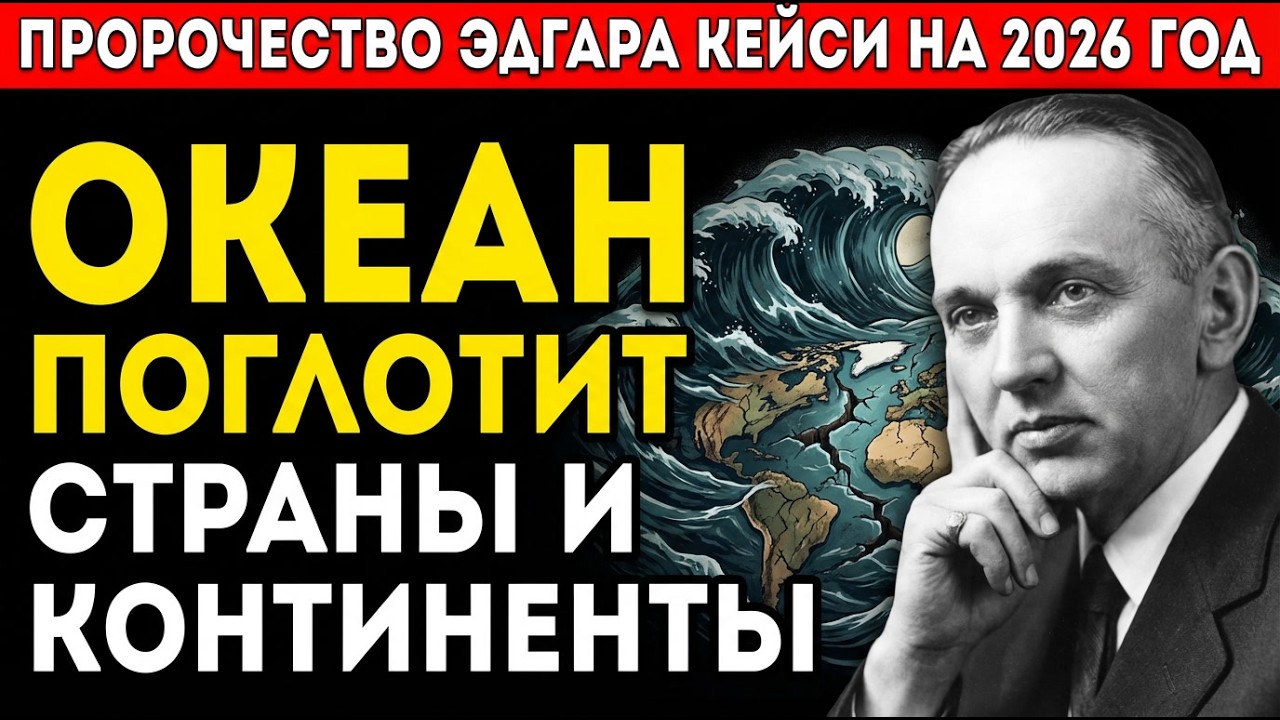 Пророчество Эдгара Кейси на 2026 год : Океан поглотит страны и континенты.