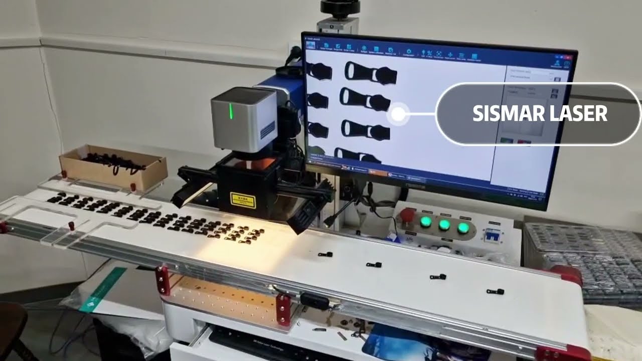 Laser marking zipper by CCD laser | CCD visual position laser marking machine