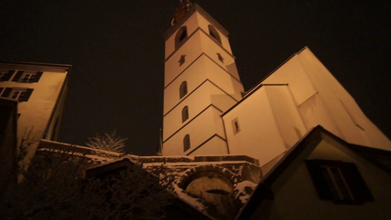 Вечерняя прогулка по зимнему Арау Швейцария, отель aarau west 3*