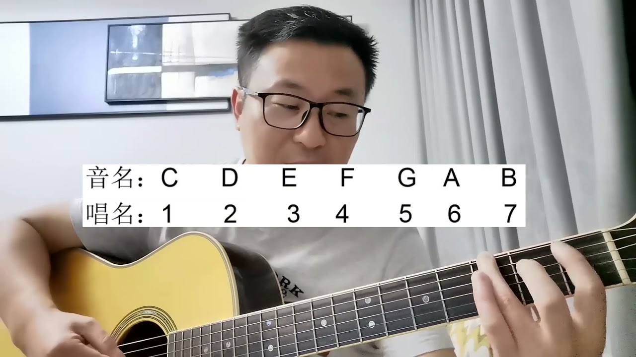 吉他别在苦练各个调的音阶了，只要记住六弦C调音阶就能推算了