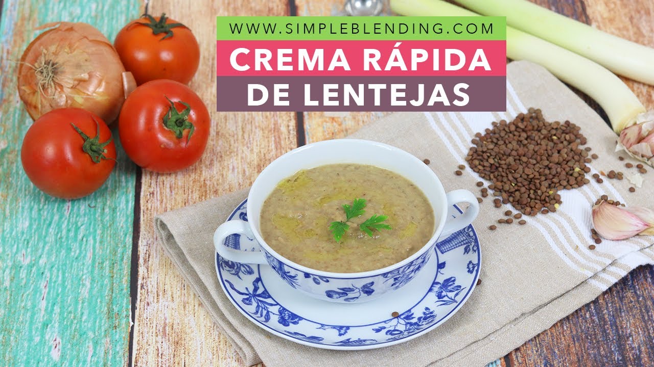 CREMA RÁPIDA DE LENTEJAS | Preparar crema de lentejas muy rápido |  Crema de lentejas en conserva