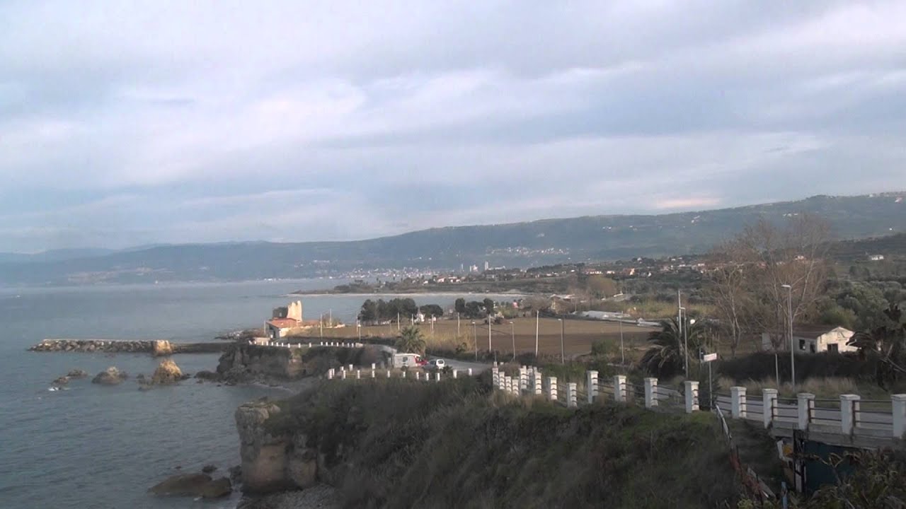 Camper van at Briatico, Calabria, in December