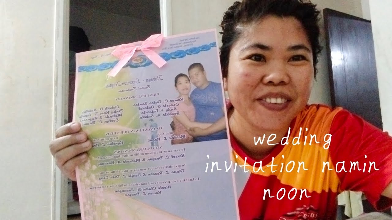 Nagluto ng sinigang na manok,minarinate ang kalahati,nakita ko ulit ang wedding invitation namin