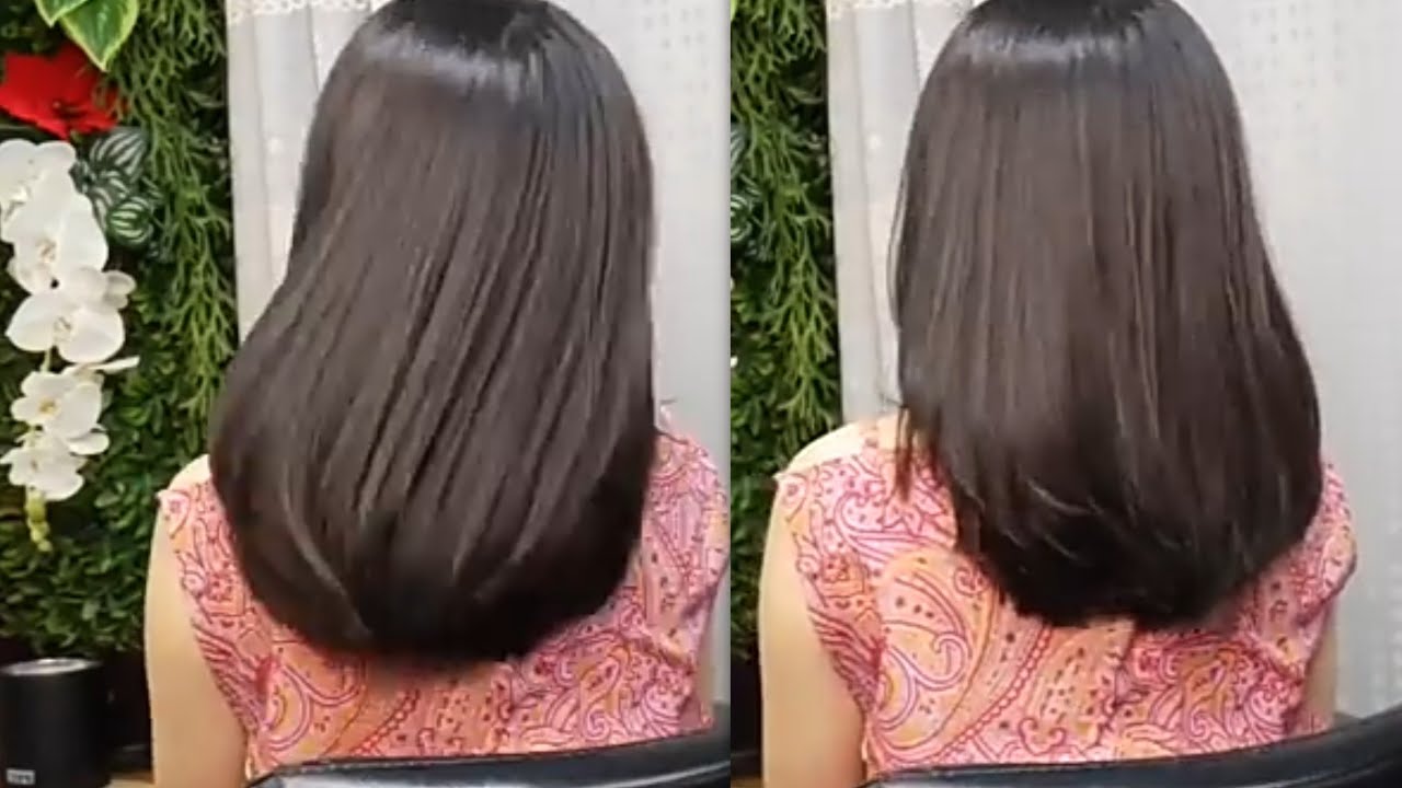 Sweet Beautiful U shape haircut ตัดผมปลายตัวยู สวยหวาน