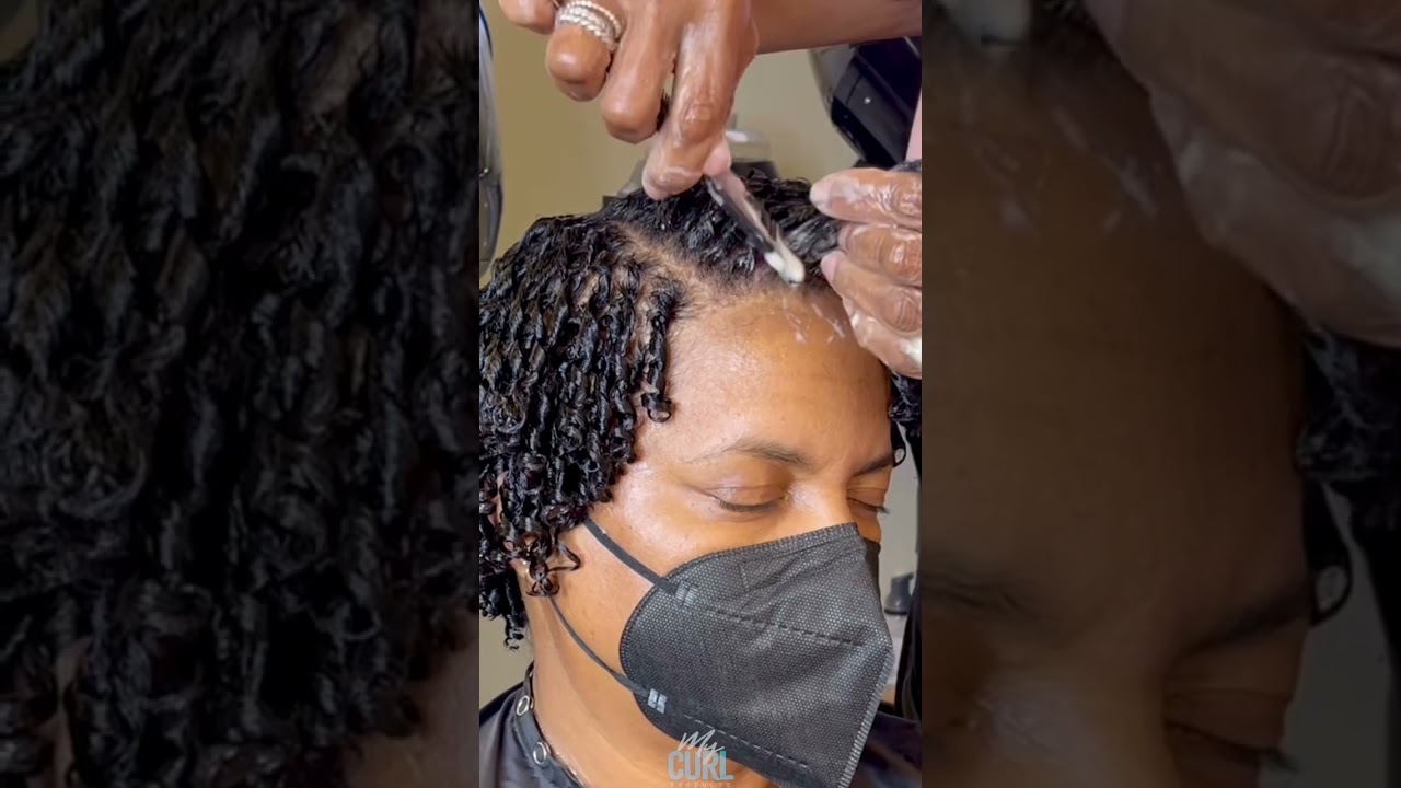 Comb/coil twist natural hair w/ My Curl products