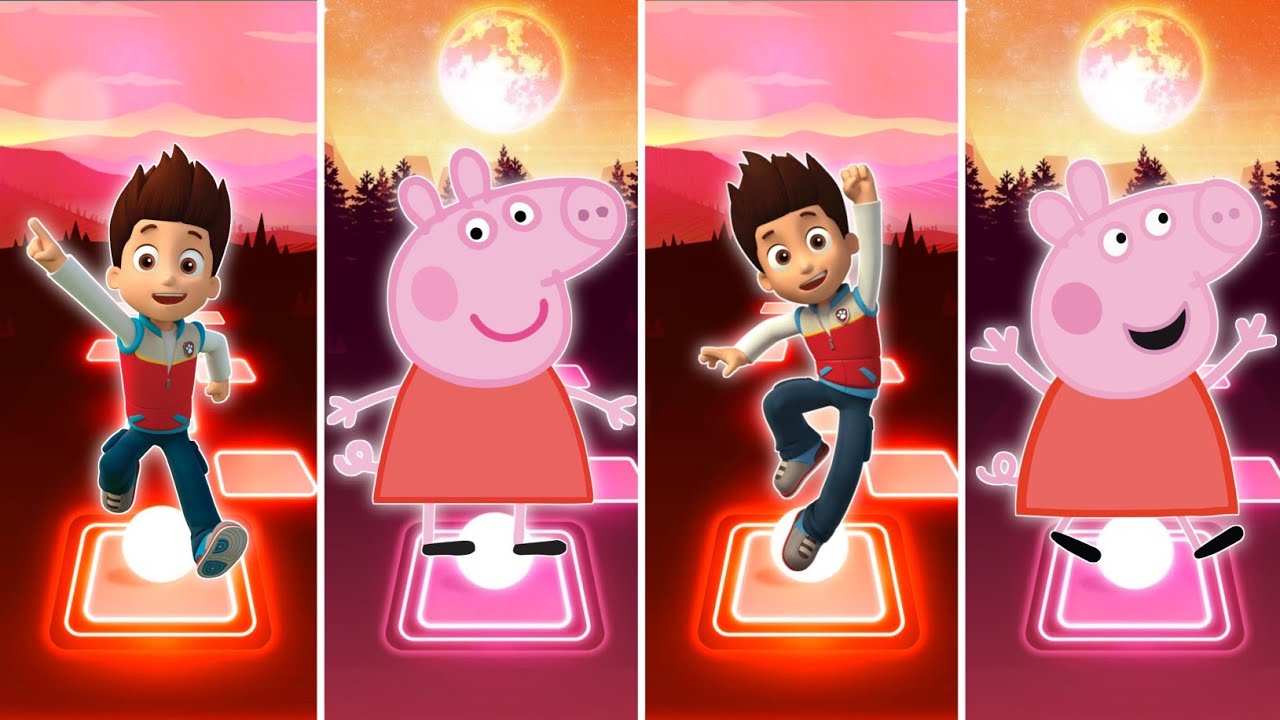 Paw Patrol vs Peppa Pig vs Paw Patrol vs Peppa Pig - Tiles Hop EDM Rush
