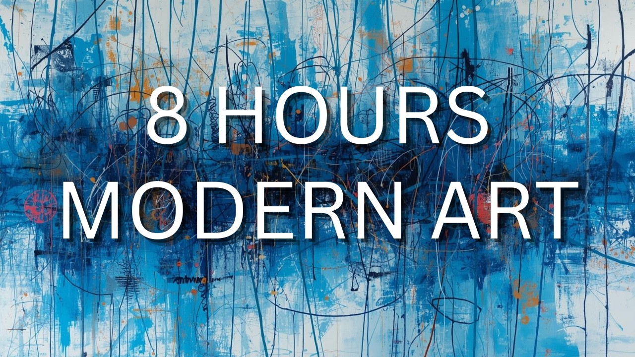 8 Hours of Blue Graphic Art – Raw Outsider-Inspired Ambient Painting for Modern TV