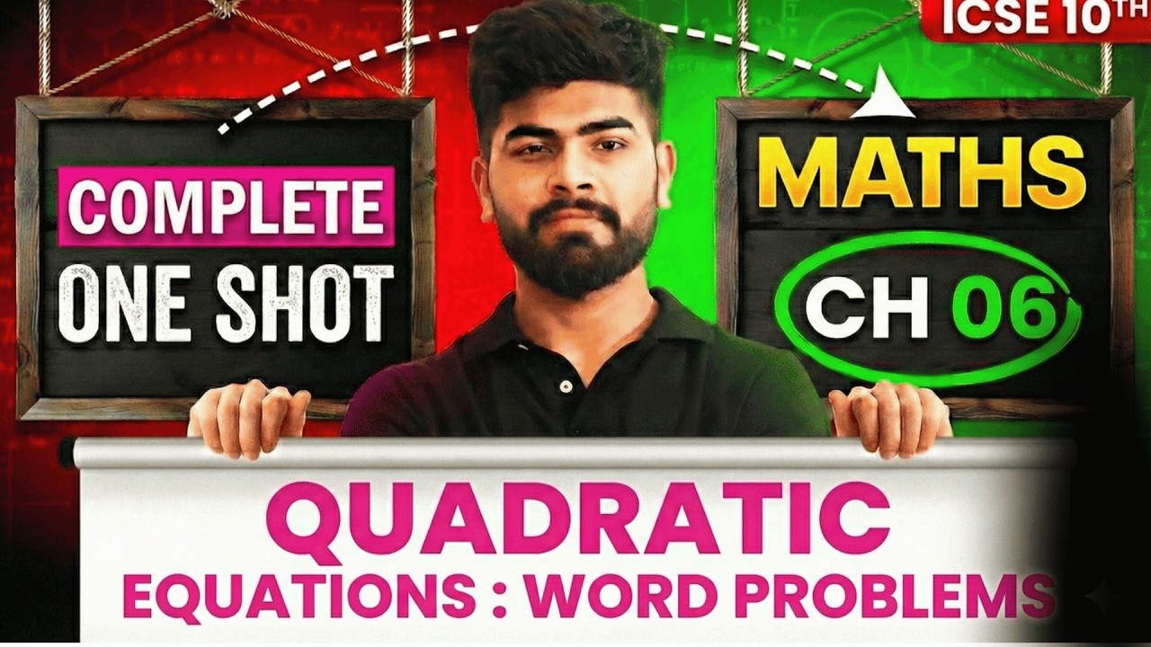 💥 Quadratic Word Problems Masterclass  | ICSE Class 10 Maths | PYQ + CFQs | ICSE 10TH 2026