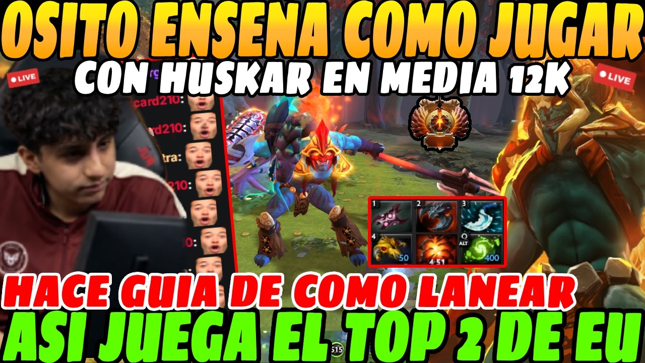 😲Osito hace GUIA COMPLETA de HUSKAR MID para que PUEDAS SUBIR tu MEDALLA😲| En rank 12K y esto PASO😲