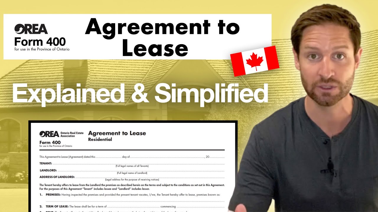 Agreement to Lease Ontario OREA Form 400: Explained & Simplified