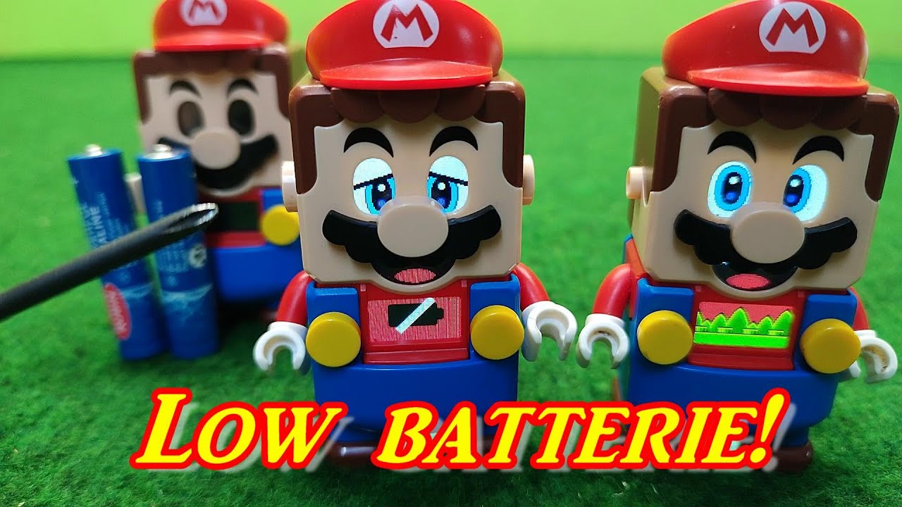 LEGO Mario how to change low batteries tutorial for beginner!