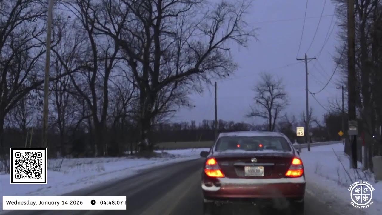 Intense lake-effect snow in South Bend, IN with numerous accidents.